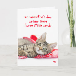 Tre små ord Kitten Valentine Helgkort