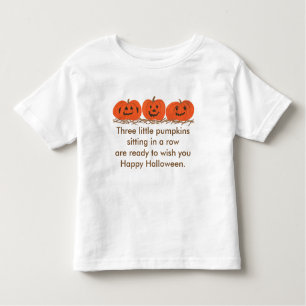 Tre små pumpskjortor från Happy halloween T Shirt