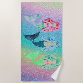 Tre små Sjöjungfruar Rainbow Beach Towel