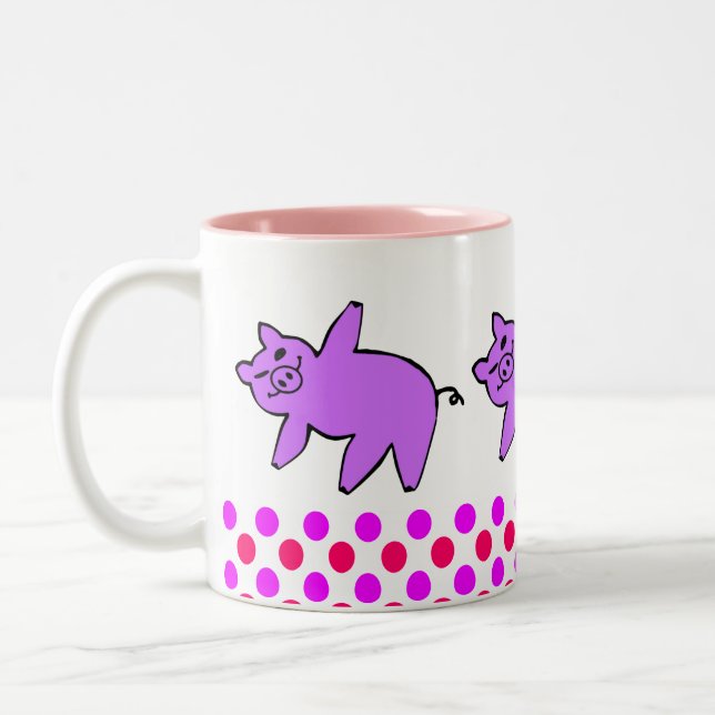 Tre små svin som gör Yoga - Gris Mugg (Vänster)