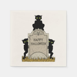 Tre smådemoner Gott Halloween Pappersservett
