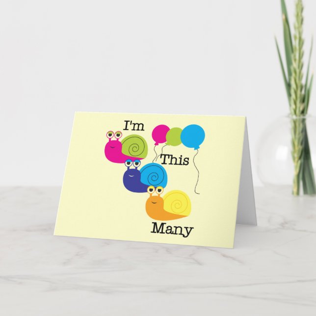 Tre Snigel jag är så många Tshirts och gåvor Kort (Framsida)