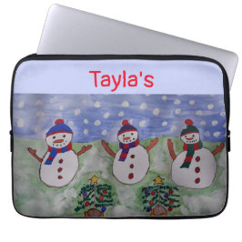 Tre Snögubbar jul Laptop sleeve