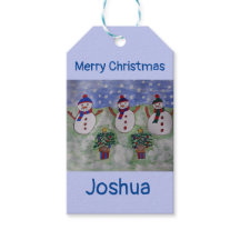 Tre Snögubbar under julen