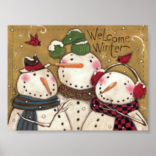 Tre snögubbear poster
