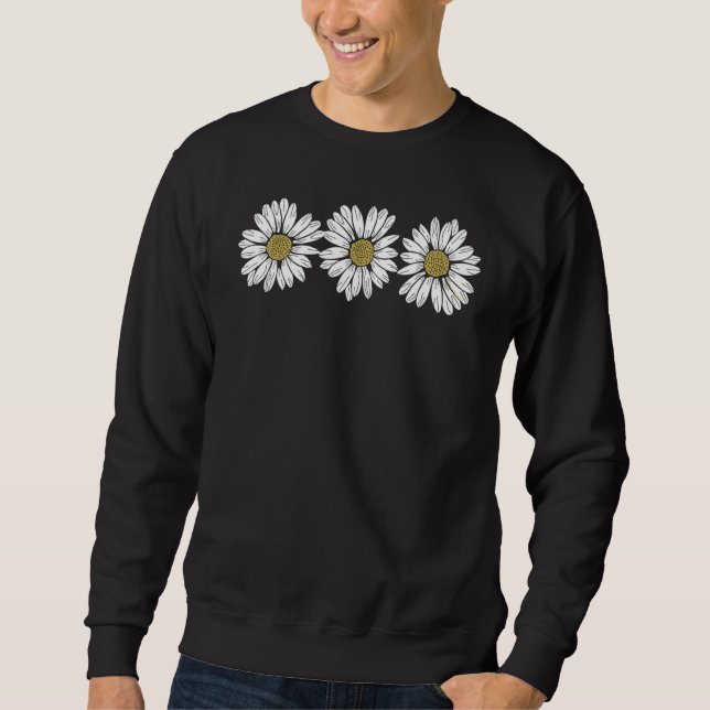 Tre snygga tusenskönor blomma  vår sommar lång ärmad tröja (Framsida)
