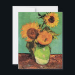 Tre solblommor i Vas av Vincent van Gogh<br><div class="desc">Tre solblommor i Vas av Vincent van Gogh är en vintage bra konst post impressionism fortfarande blommigt. En bukett med tre vackra blommande solblommor i vas. Färska snittblommor från trädgården. Om konstnären: Vincent Willem van Gogh (1853-1890) var en av de mest berömd Post impressionist-målarna under sin tid. Hans arbete var...</div>