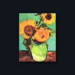 Tre solblommor i Vas av Vincent van Gogh Canvastryck<br><div class="desc">Tre solblommor i Vas av Vincent van Gogh</div>