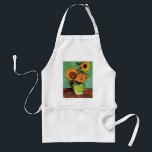 Tre solblommor i Vas av Vincent van Gogh Förkläde<br><div class="desc">Tre solblommor i Vas av Vincent van Gogh är en vintage bra konst post impressionism fortfarande blommigt. En bukett med tre vackra blommande solblommor i vas. Färska snittblommor från trädgården. Om konstnären: Vincent Willem van Gogh (1853-1890) var en av de mest berömd Post impressionist-målarna under sin tid. Hans arbete var...</div>