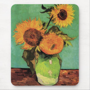 Tre solblommor i Vas av Vincent van Gogh Musmatta