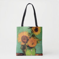 Tre solblommor i Vas av Vincent van Gogh