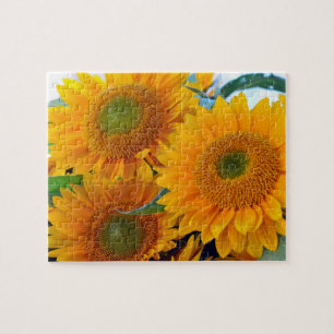Tre solblommor pussel