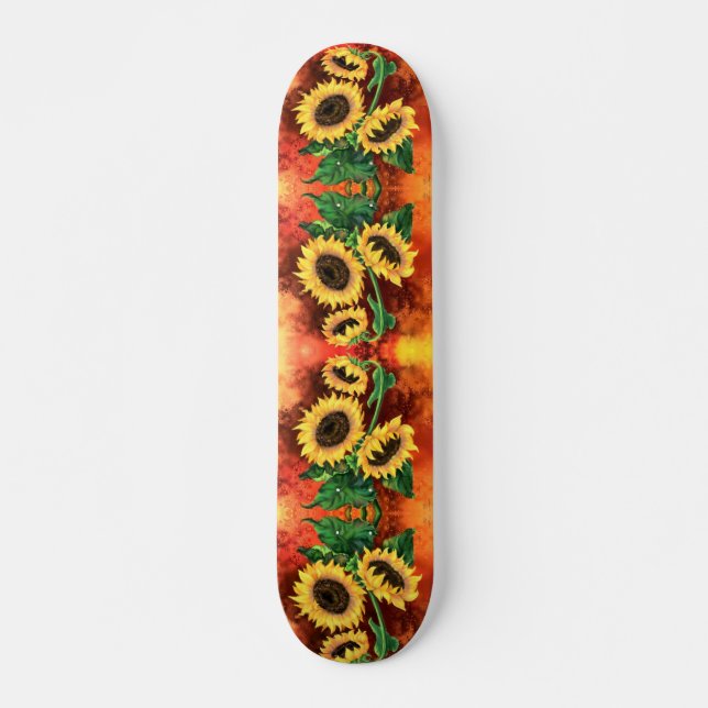 Tre solblommor Skateboard (Framsida)