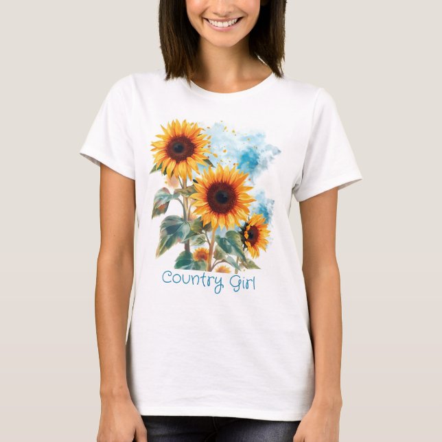 Tre solblommor t shirt (Framsida)
