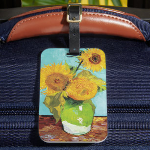 Tre solblommor   Vincent van Gogh Bagagebricka