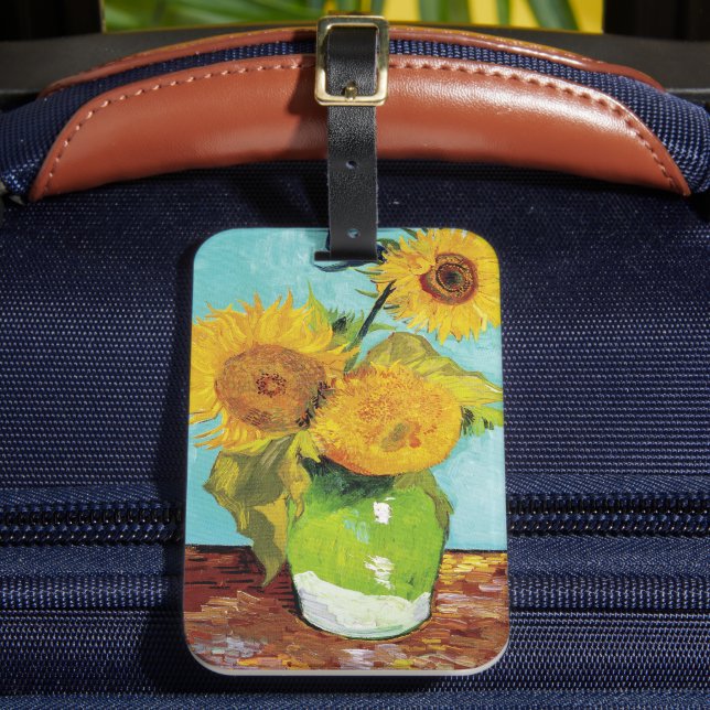 Tre solblommor | Vincent van Gogh Bagagebricka (Framsida Insitu 2)