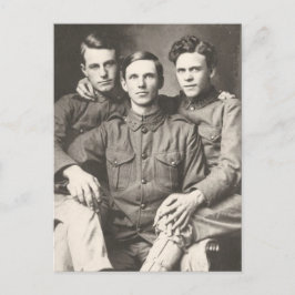 Tre soldater vykort