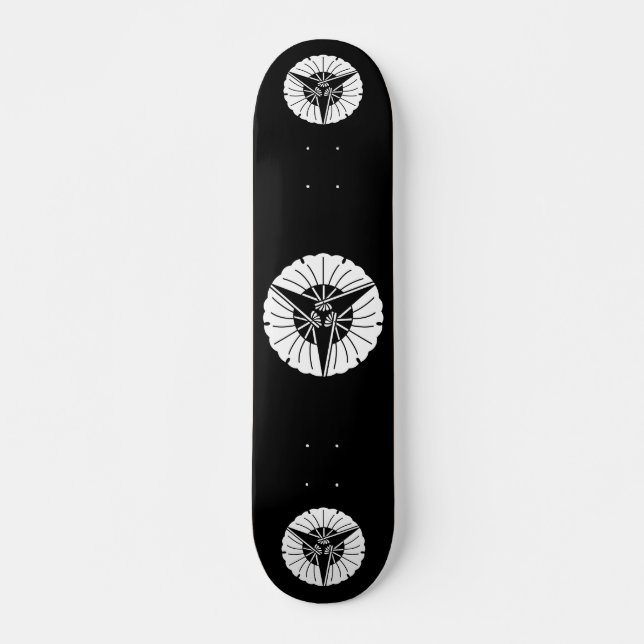 Tre solfjäderginkgo rullbräda mini skateboard bräda 18,5 cm (Framsida)