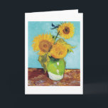 Tre solrosor, Van Gogh Kort<br><div class="desc">Vincent Willem van Gogh (30 mars 1853-29 juli 1890) var en nederländsk postimponerande målare som tillhör den mest berömd och inflytelserika figurer i den Westerna konsten. På drygt ett decennium skapat han omkring 2 100 konstverk, varav omkring 860 oljemålningar, varav de flesta är från de senaste två åren Hans liv....</div>