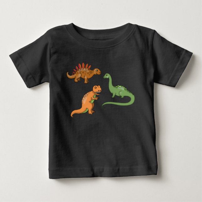 Tre söta dinosaurier tee (Framsida)