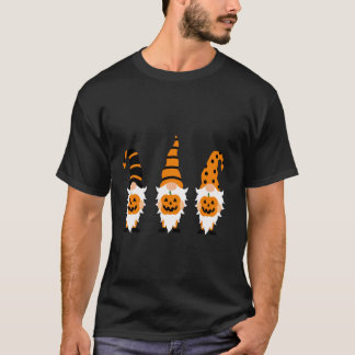 Tre söta Halloween-gnomer Unika Fall-pumpa Ho T Shirt
