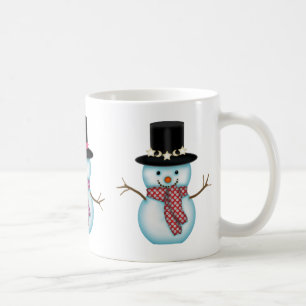 Tre söta snömannen julmugg kaffemugg