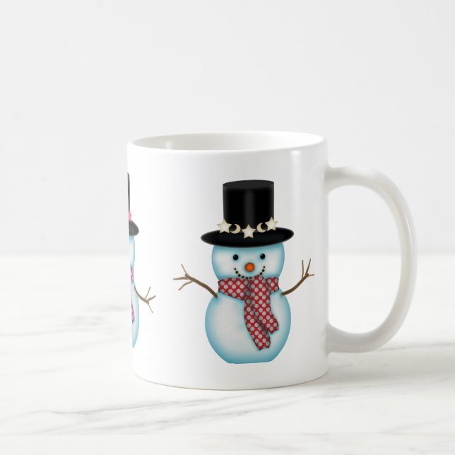 Tre söta snömannen julmugg kaffemugg (Höger)