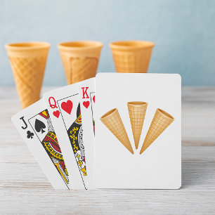Tre spaltkort för isgräddkontrakt casinokort