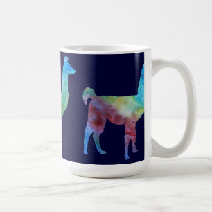 Tre spensliga Colorwashed Llamas Kaffemugg
