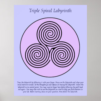 Tre Spiral Finger labyrint. Poster