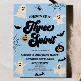 Tre spirit Halloween 3 tredje Födelsedagsfesten Inbjudningar