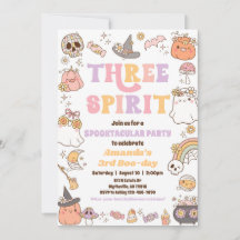 Tre Spirit Halloween Ghost-inbjudan