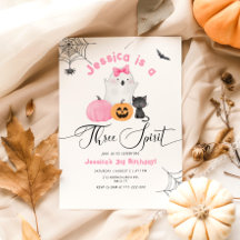 Tre Spirit Halloween-rosa-skämtflicka fyller år