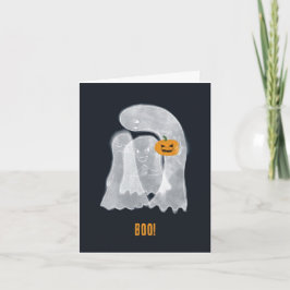 Tre spöken med en skrämmande pumpa! kort