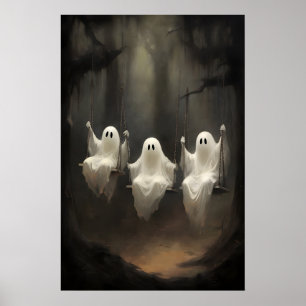 Tre spöken på svängande skogsutskrift, Mörk akadem Poster
