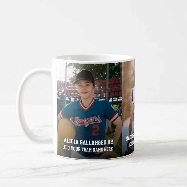 Tre sportfoton | Personlig fotomagnet Kaffemugg (Vänster)
