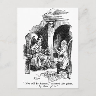 Tre sprickor (med text) vykort