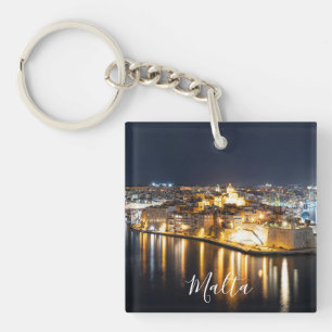 Tre städer på Malta på natten