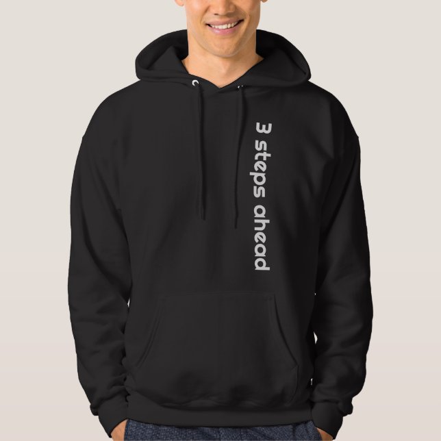 Tre steg framåt hoodie (Framsida)