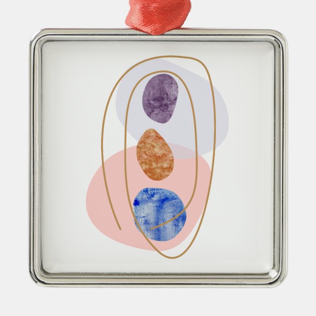 Tre stoner julgransprydnad metall (Framsidan)