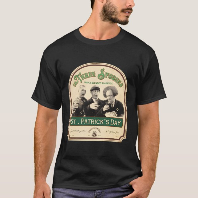 Tre Stooges-St patrick's day T Shirt (Framsida)