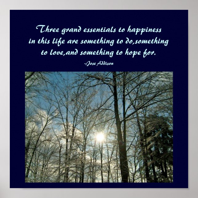 Tre stora saker att glädjas åt ...Poster Poster (Framsidan)