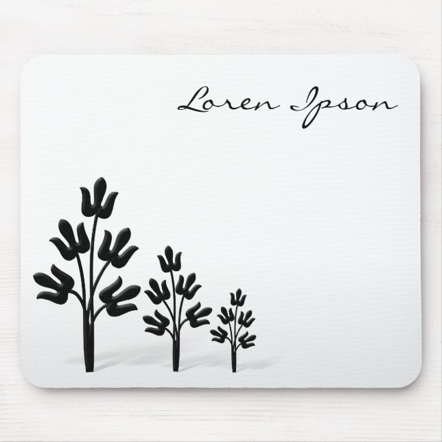 Tre svarta Träd Musmatta (Framsidan)