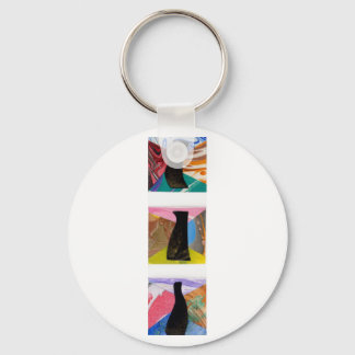 Tre svarta Vas Nyckelring