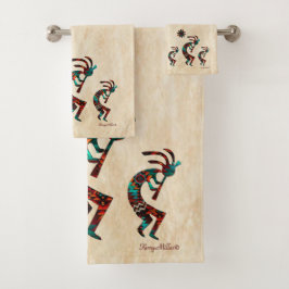 Tre sydvästra Kokopelli Bath Towel Set