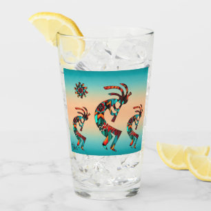 Tre sydvästra Kokopelli Glass Glaskopp