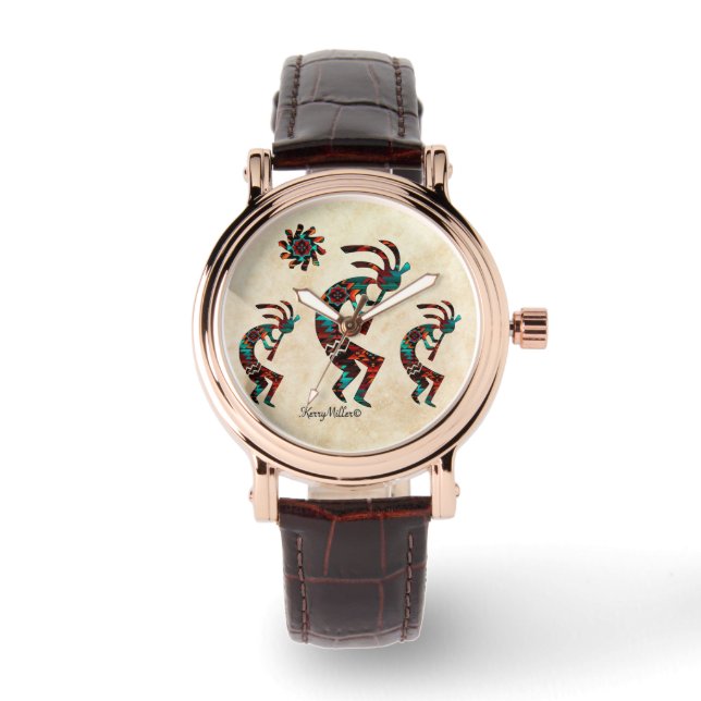 Tre sydvästra Kokopelli Watch Armbandsur (Framsida)