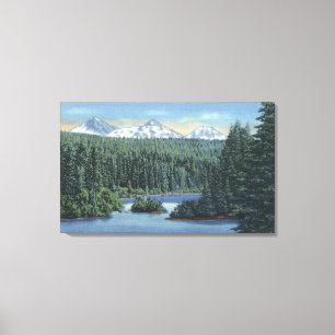 Tre systerberg Near krökningen, ELLER från Scott Canvastryck