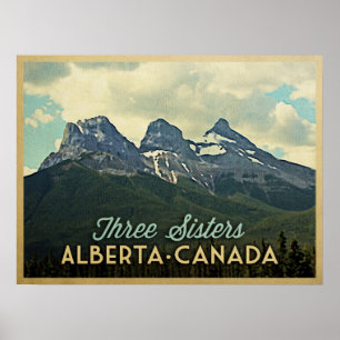 Tre systrar Alberta Kanada Poster