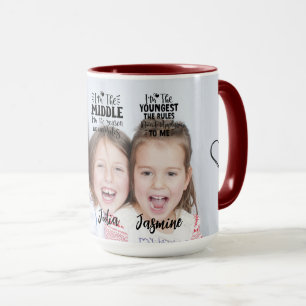 Tre systrar syster citat porträtt typografi  mugg